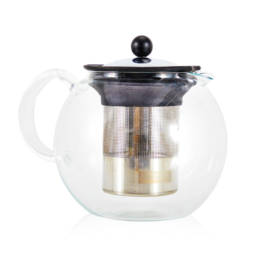 Round Glass Infuser Tea Pot