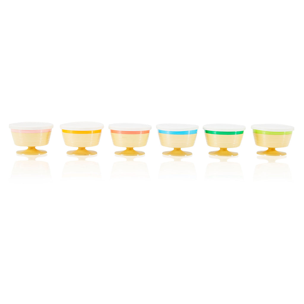 Colorful Raffiaware Ice Cream Bowls - Set of 6