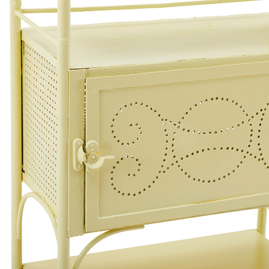 Off White Metal Cabinet Shelf