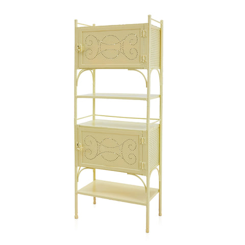 Off White Metal Cabinet Shelf