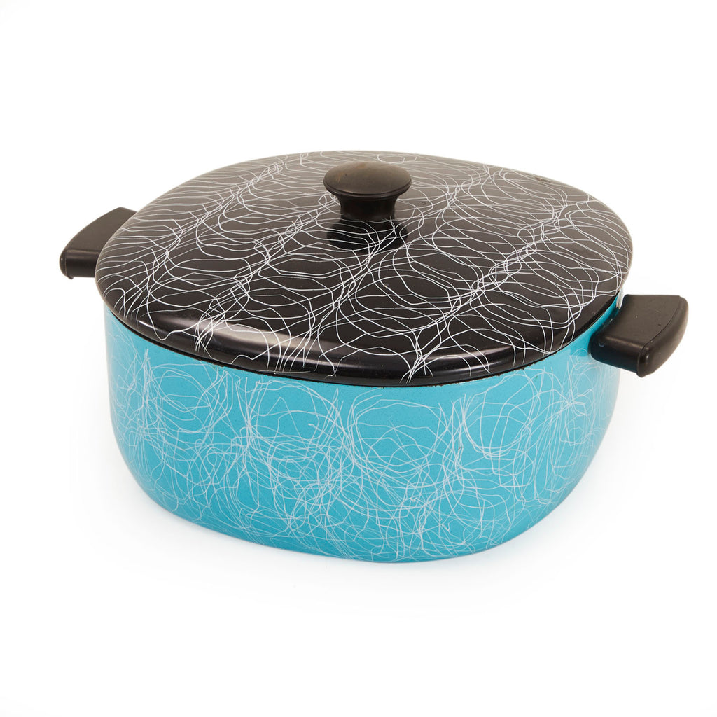 Blue and Black Casserole Pot