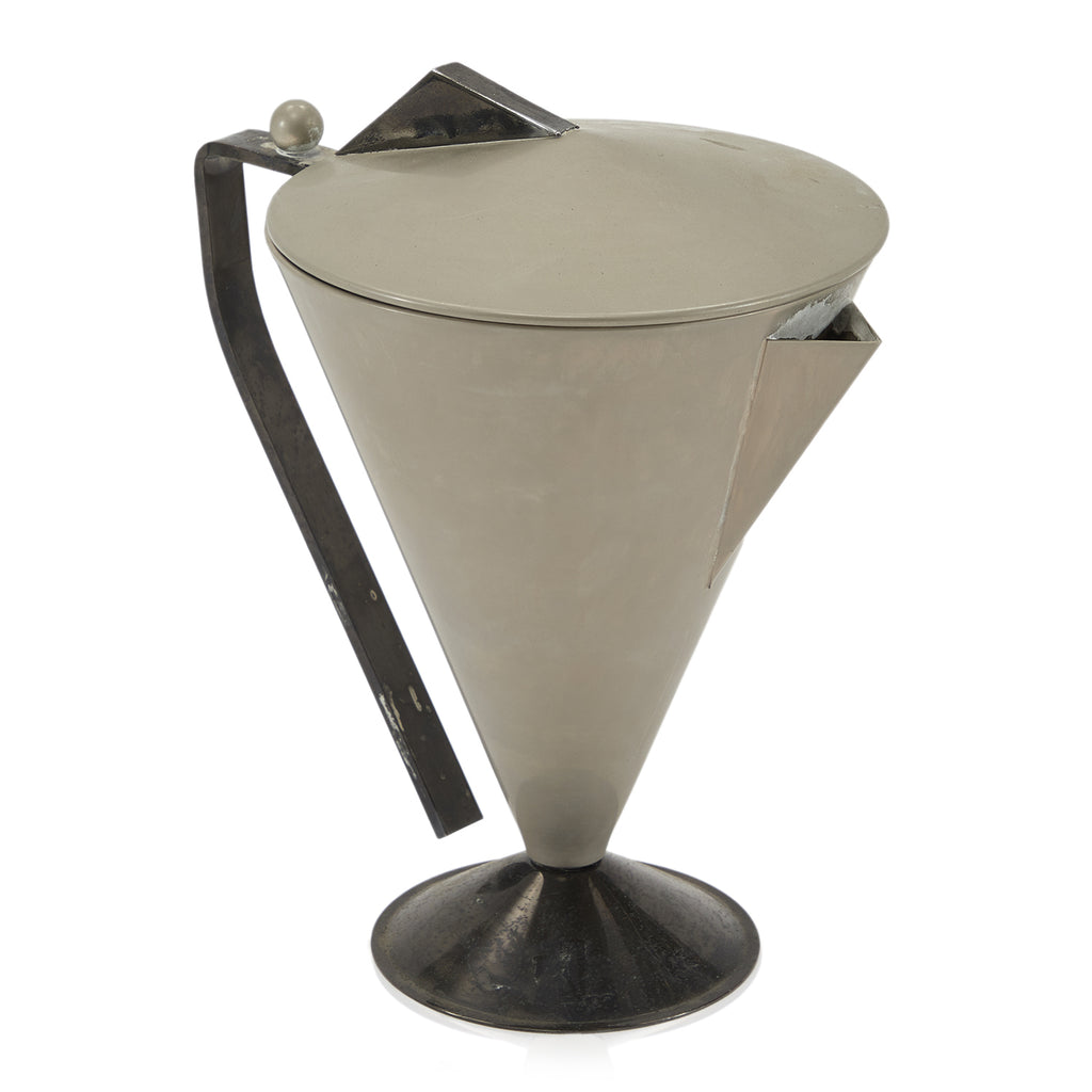 Geometric Chrome Tea Pot