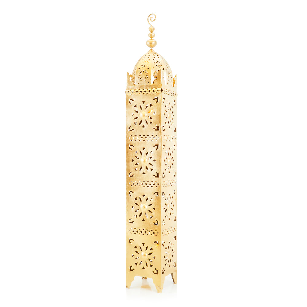 Tall Rusted Brass Moroccan Tower Sculptures