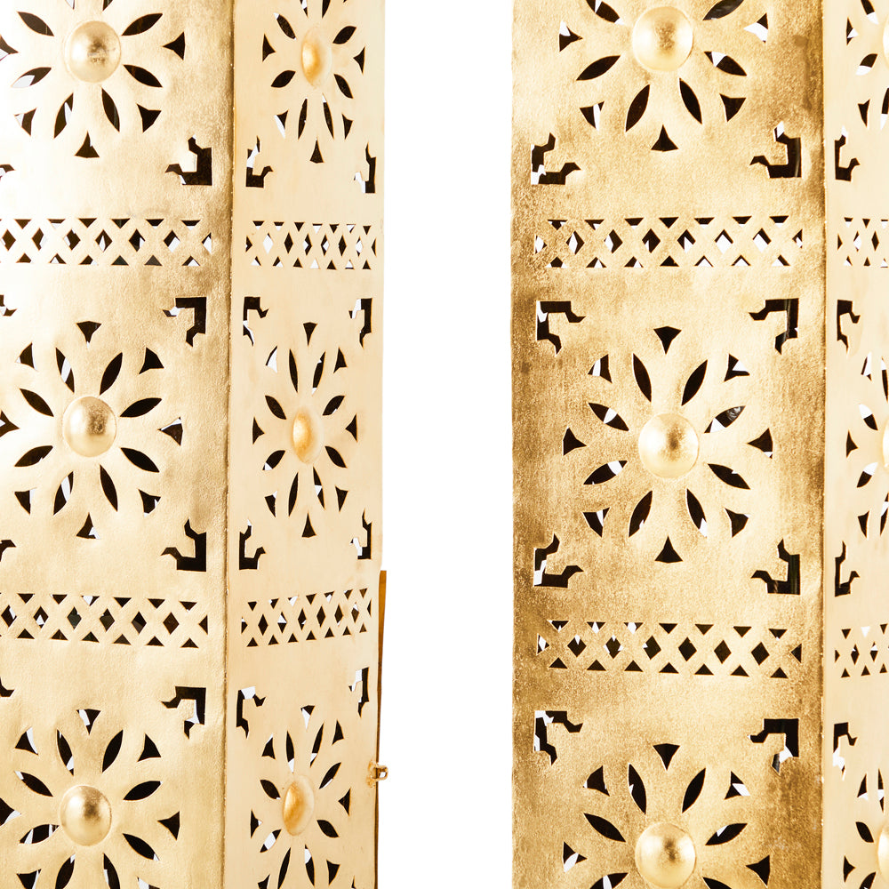Tall Rusted Brass Moroccan Tower Sculptures