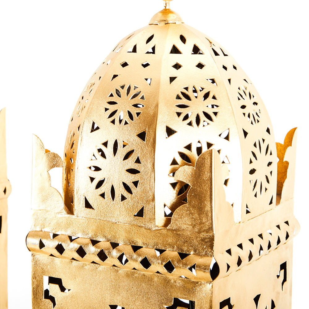 Tall Rusted Brass Moroccan Tower Sculptures