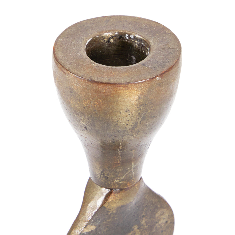 Metal Spiral Candle Holder Pair