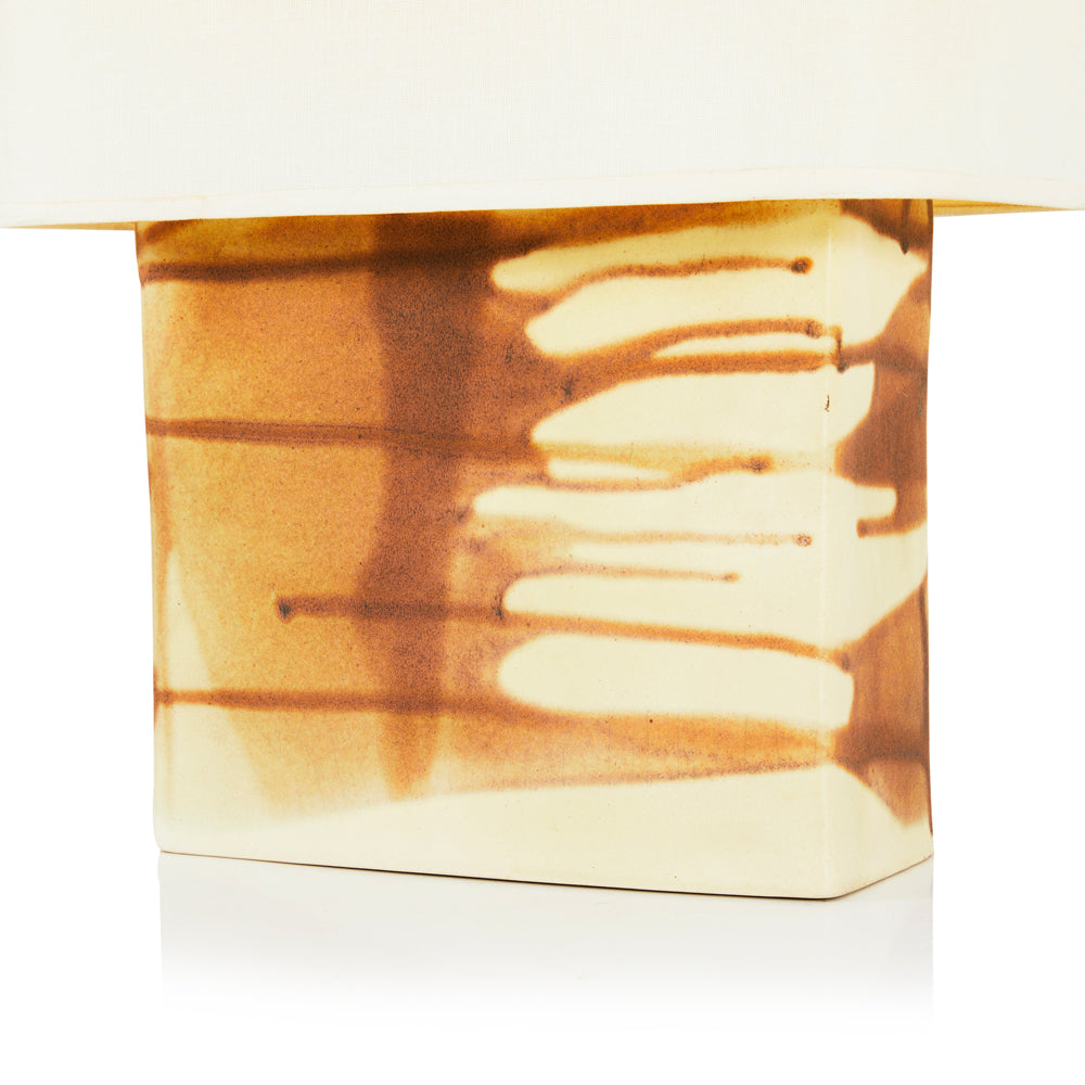 Cream Drip Glaze Table Lamp