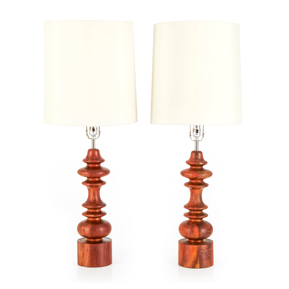 Wood Pepper Mill Base Table Lamp