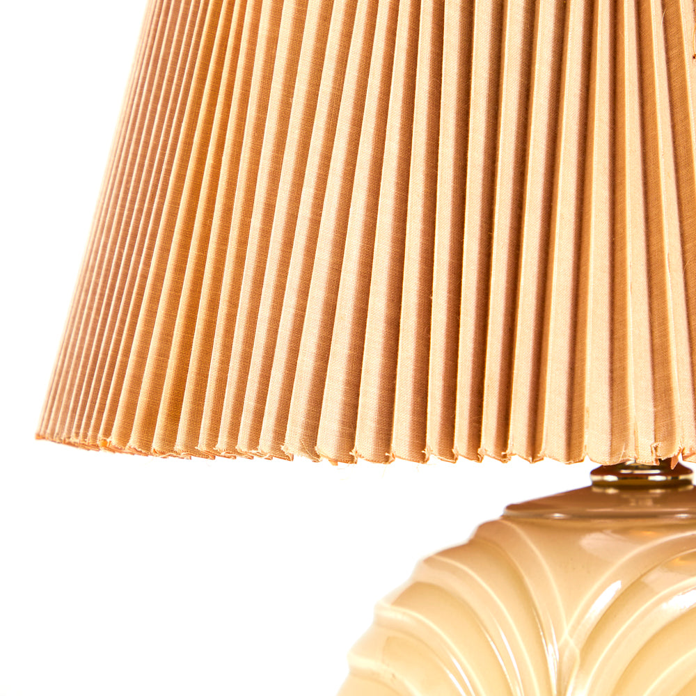 Gold & Tan Art Deco Table Lamp