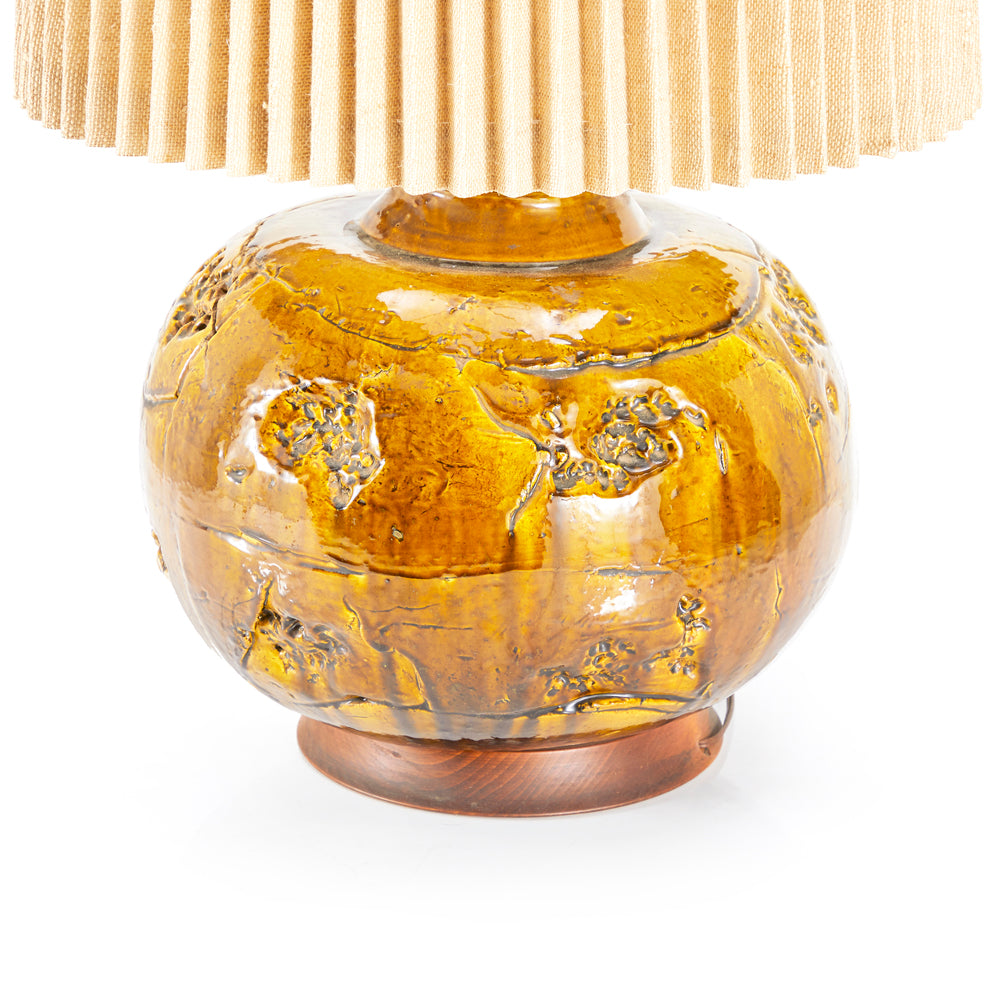 Rough Brown Glaze Ceramic Lamp