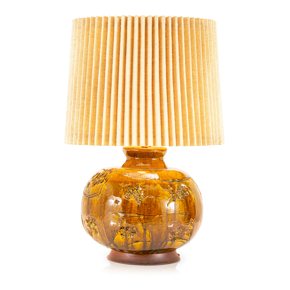 Rough Brown Glaze Ceramic Lamp