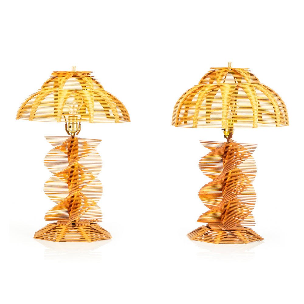 Wood Popsicle Stick Lamp