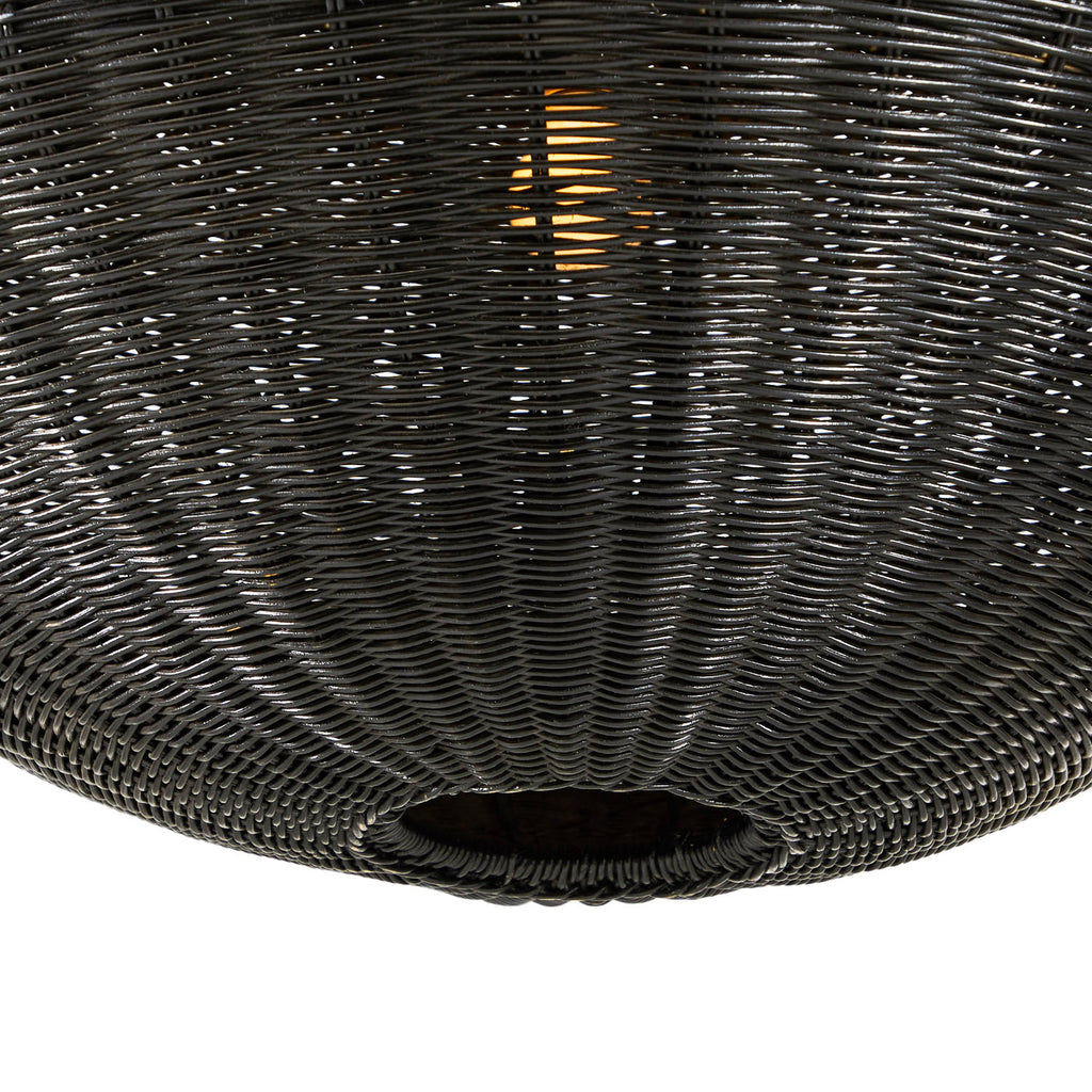 Black Wicker UFO Pendant Lamp