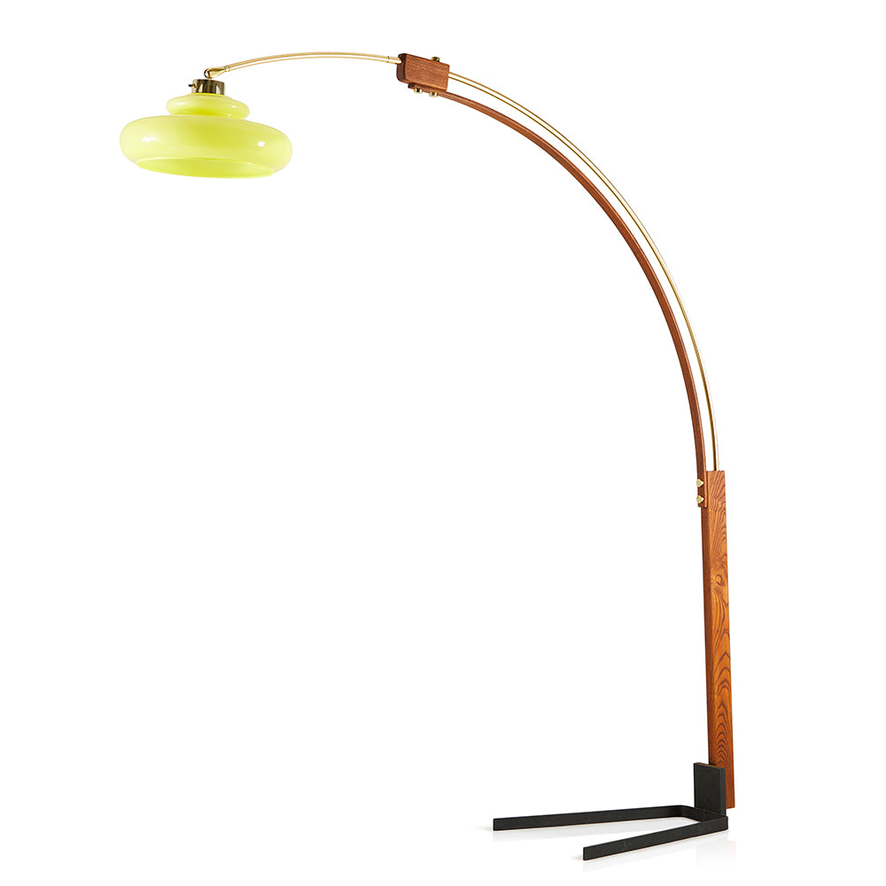 Mid-Century Arc Curved Metal Floor Lamp