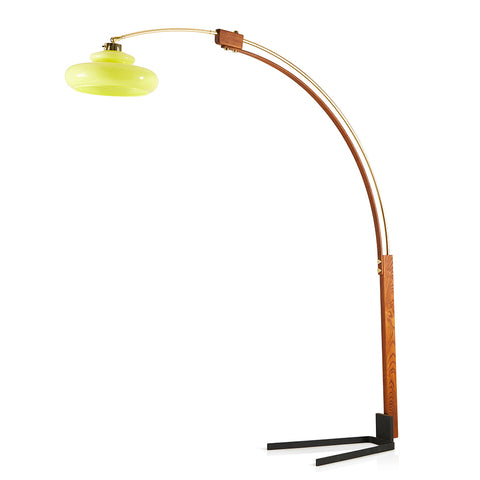 Mid-Century Arc Curved Metal Floor Lamp