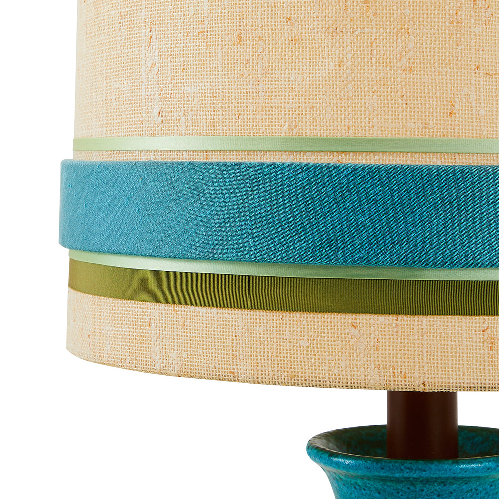 Blue Glaze Ceramic Contemporary Lamp