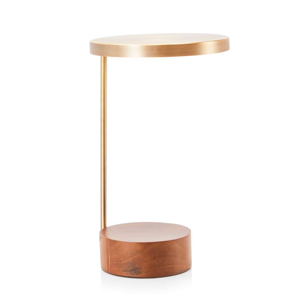 Bronze & Wood Minimalist Desk Lamp