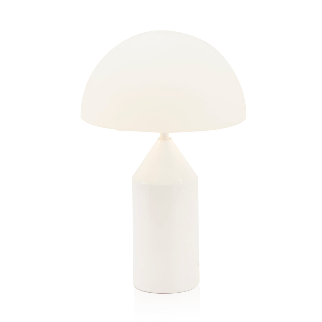 White Modern Mushroom Desk Lamp Small