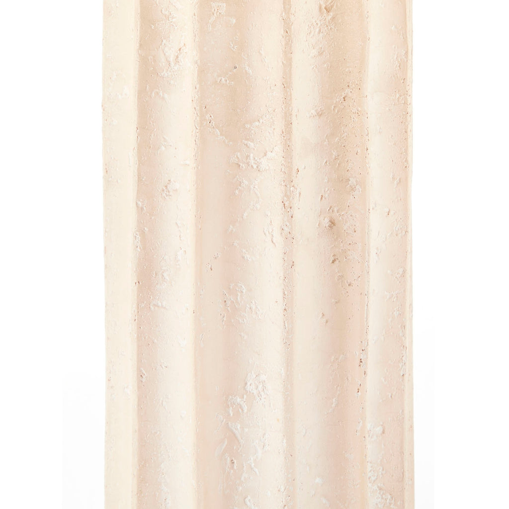 Cream Plaster Column Floor Lamp