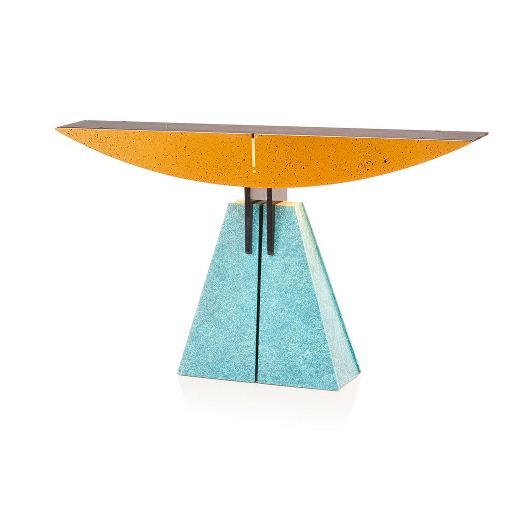 Gold and Turquoise Memphis Desk Lamp