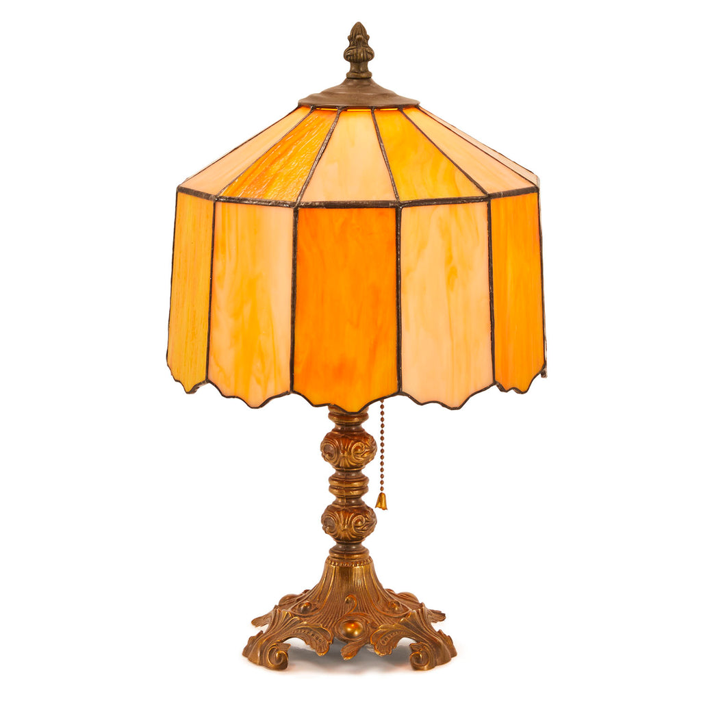 Orange Stained Glass Table Lamp