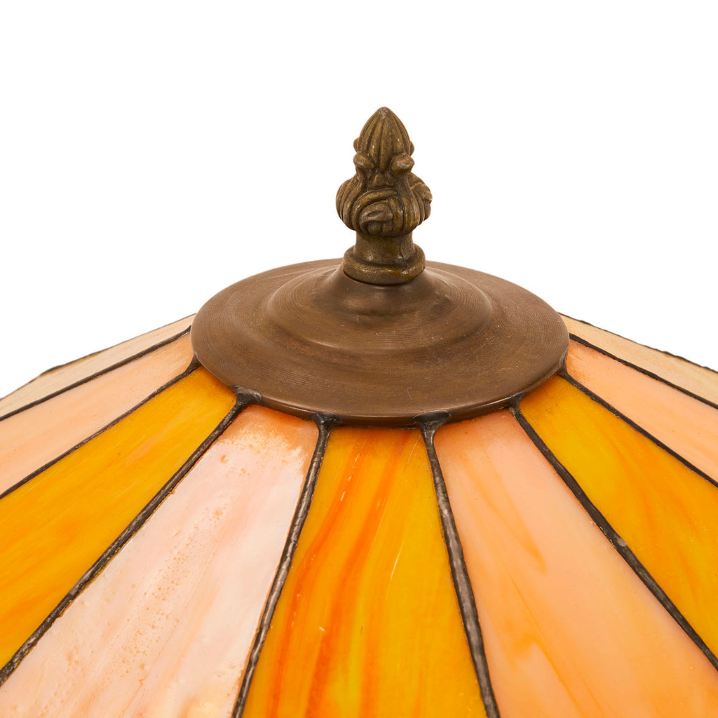 Orange Stained Glass Table Lamp