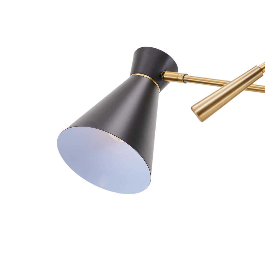 Gold and Grey Triple Shade Floor Lamp