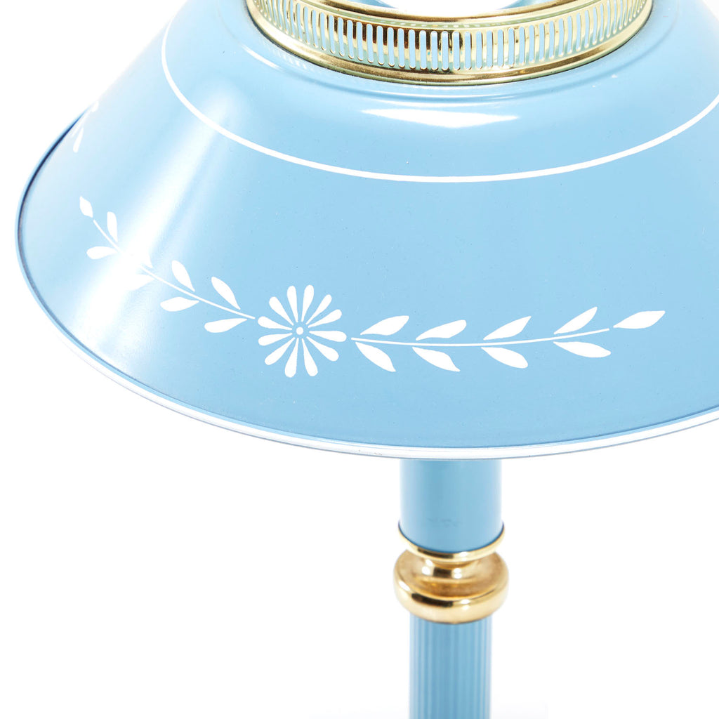 Light Blue Tole Lamp
