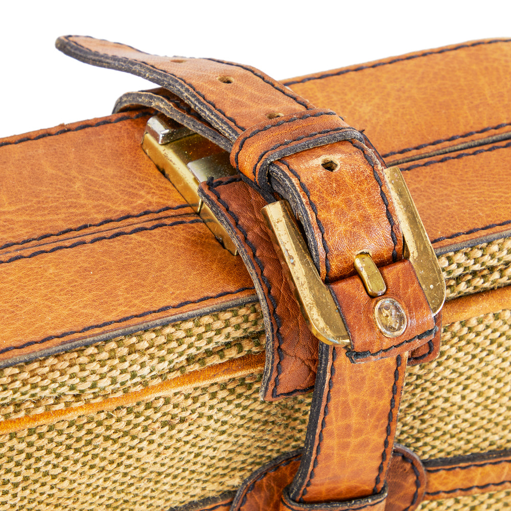 Vintage Tan Travel Suitcase