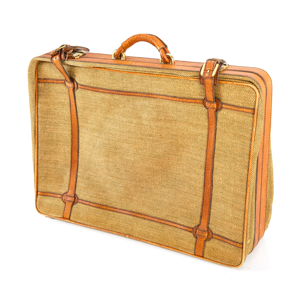 Vintage Tan Travel Suitcase