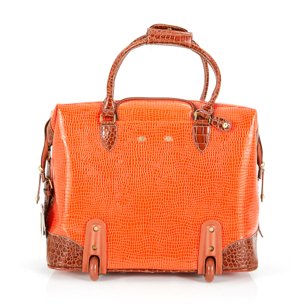 Orange Crocodile Leather Handbags
