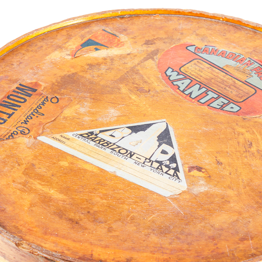 Wood Vintage Hat Box
