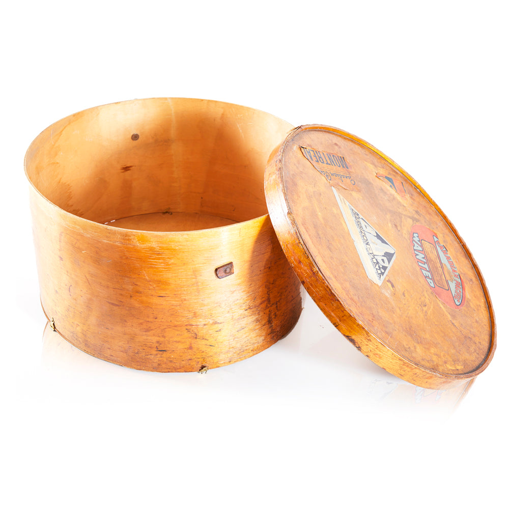 Wood Vintage Hat Box