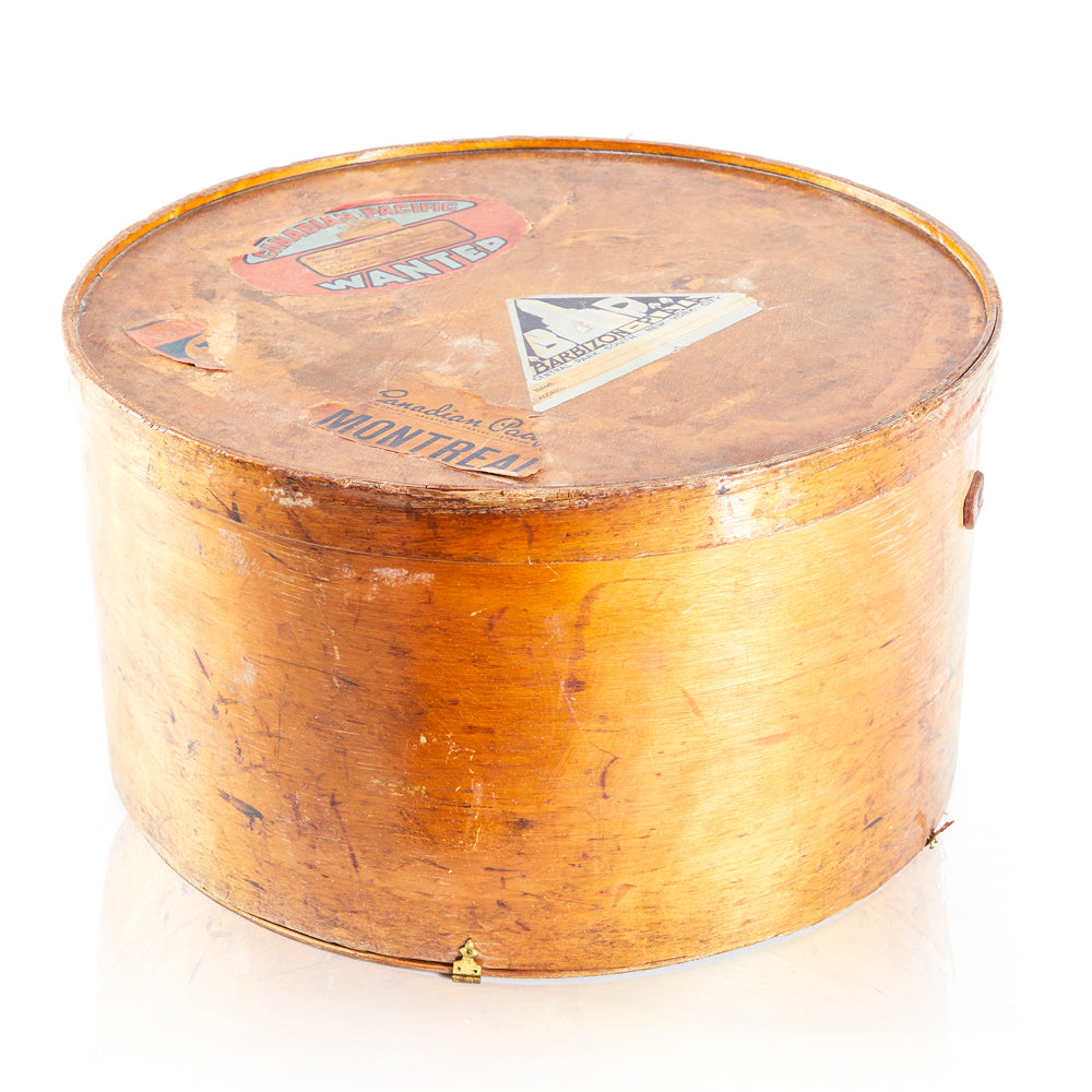 Wood Vintage Hat Box