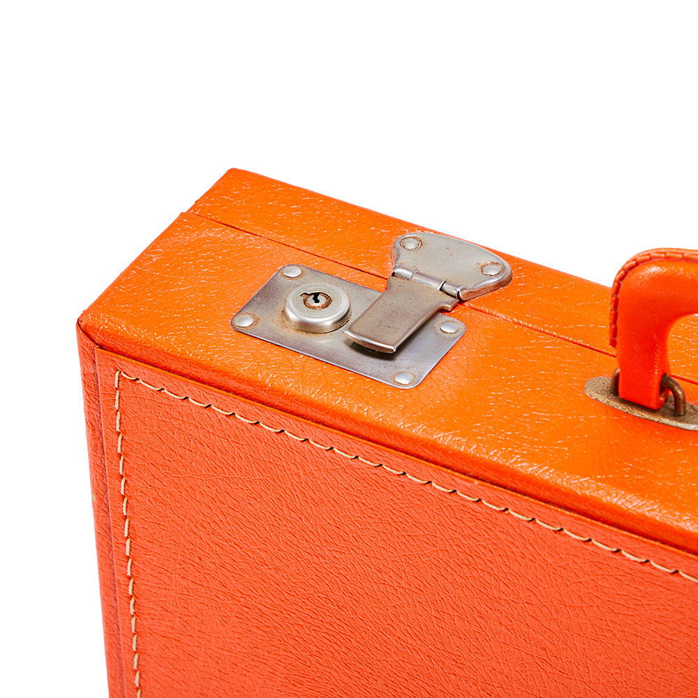 Orange Leather Briefcase
