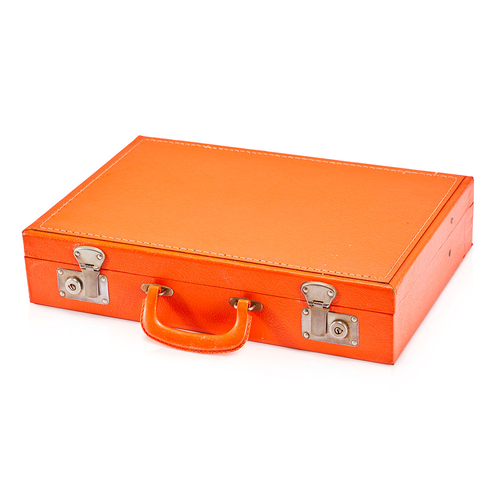 Orange Leather Briefcase