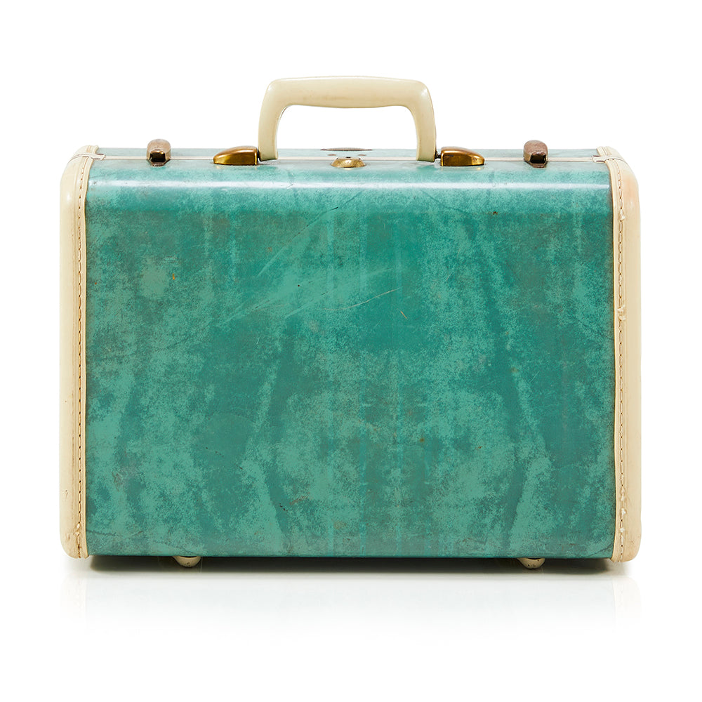Turquoise Small Vintage  Suitcase