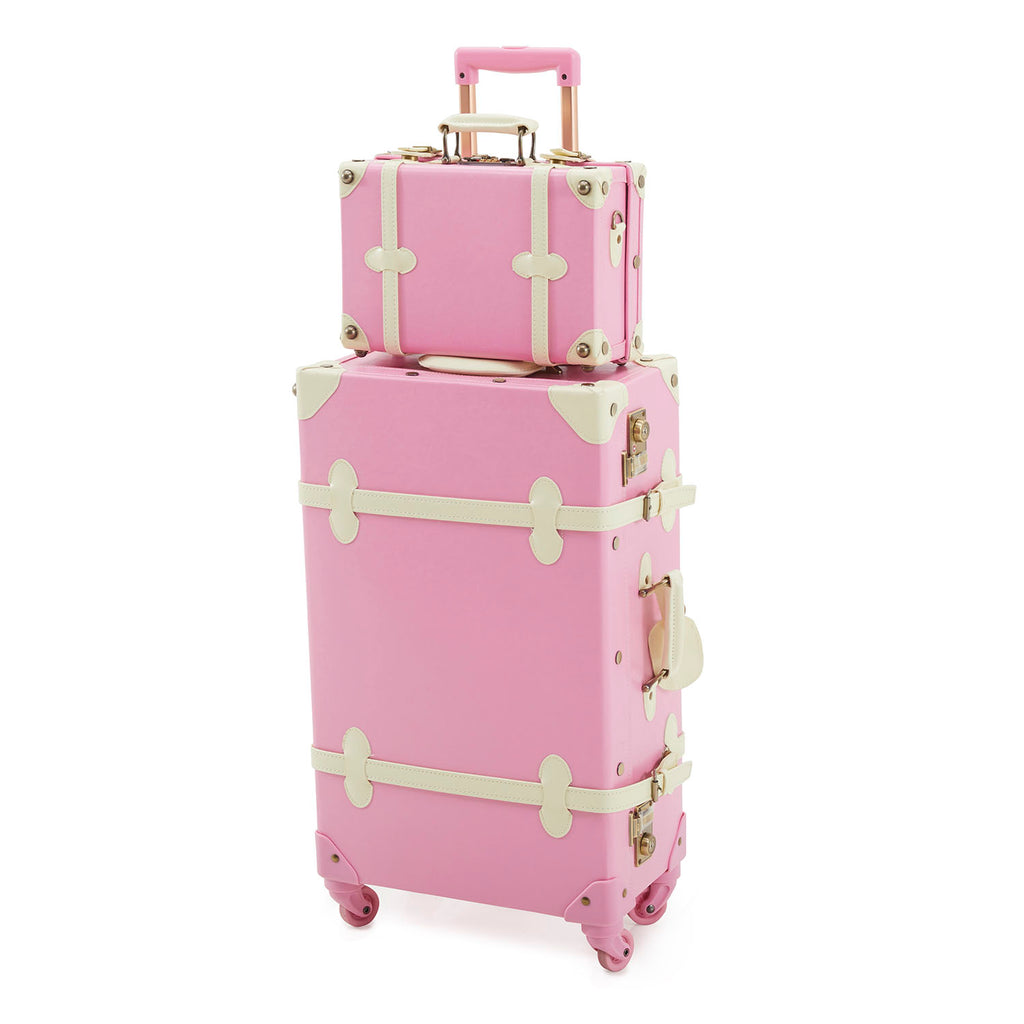 Pink Leather Suitcase