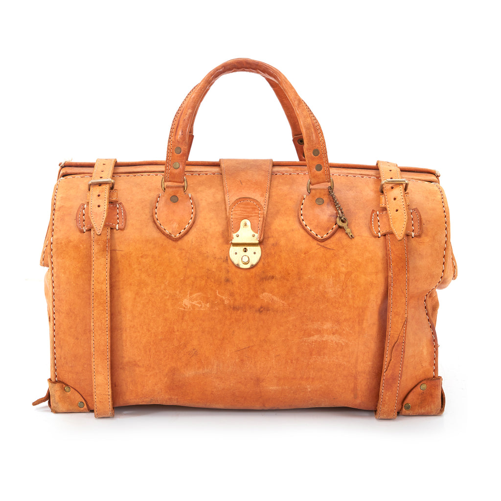 Vintage Brown Leather Duffle