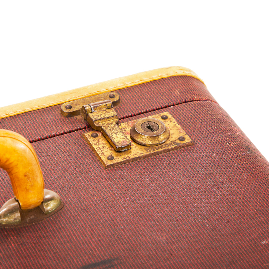 Brown EMN Vintage Wine Square Suitcase