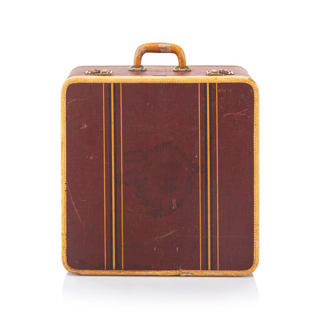 Brown EMN Vintage Wine Square Suitcase