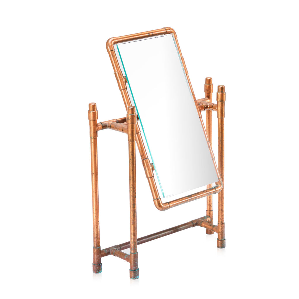 Copper Pipe Floor Mirror