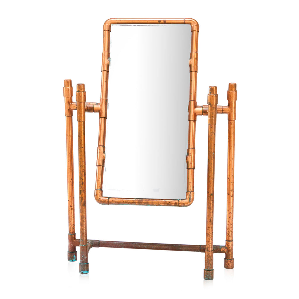 Copper Pipe Floor Mirror