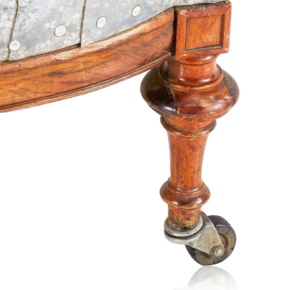 Silver Rustic Wood Sofa
