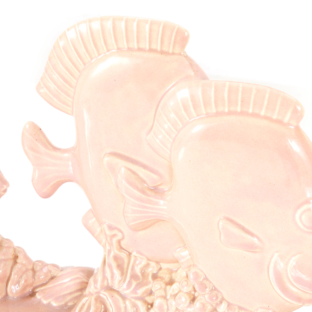 Pink Ceramic Trio Fish Sculpture