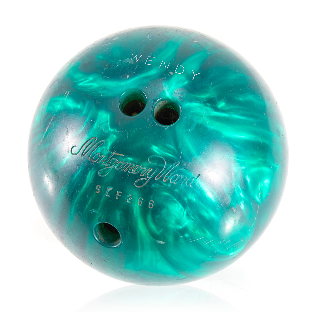 Aqua Blue Montgomery Ward Bowling Ball