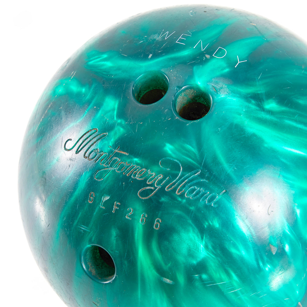 Aqua Blue Montgomery Ward Bowling Ball