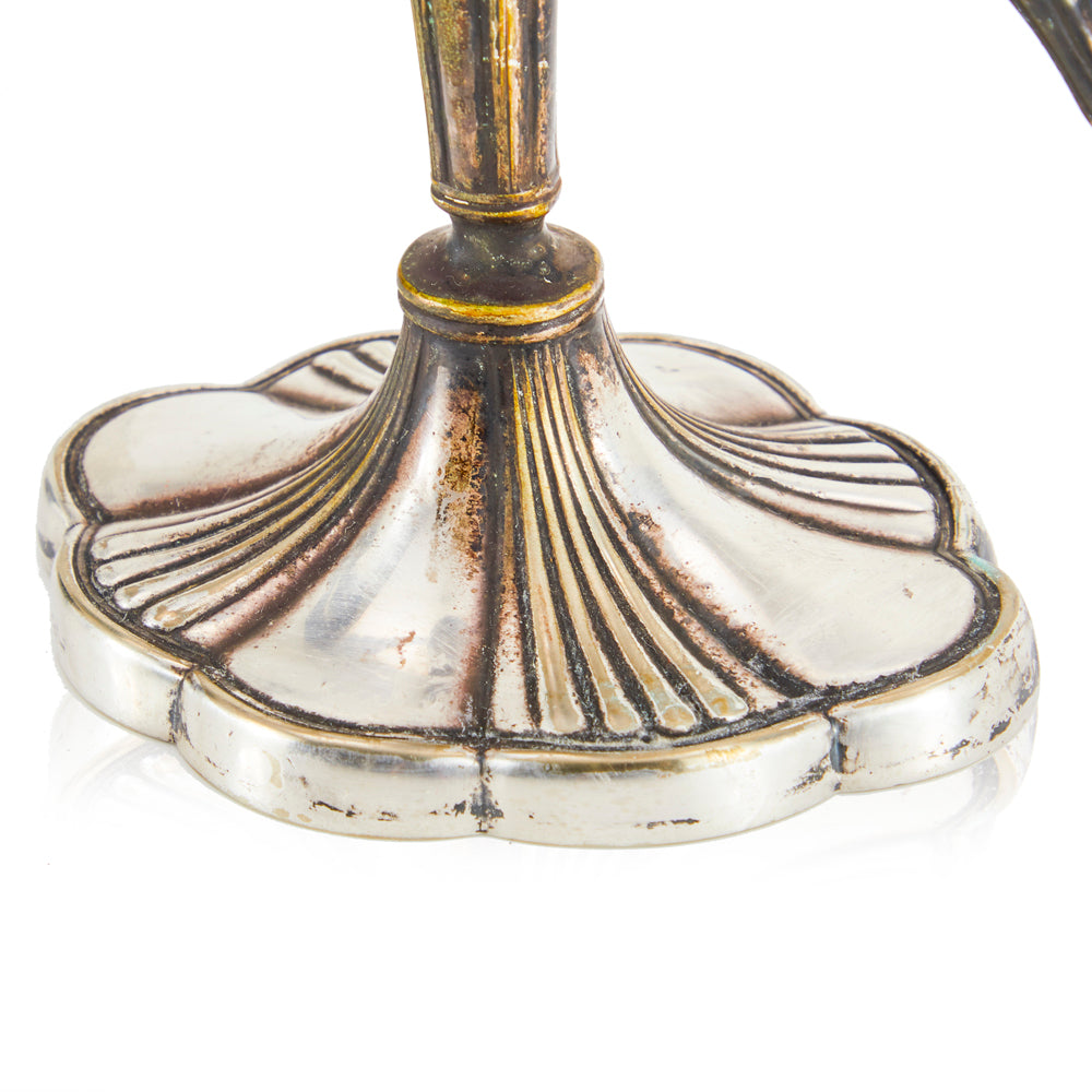 Brass Three Headed Candle Stick Holder
