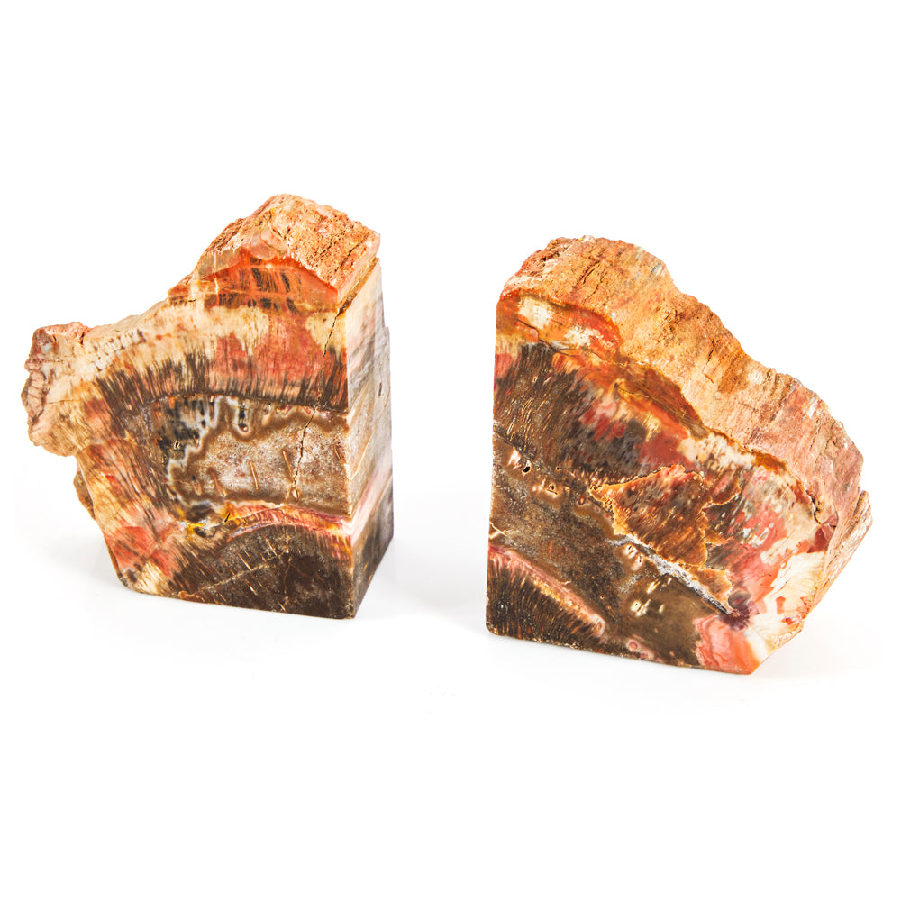 Orange Marbled Stone Book Ends