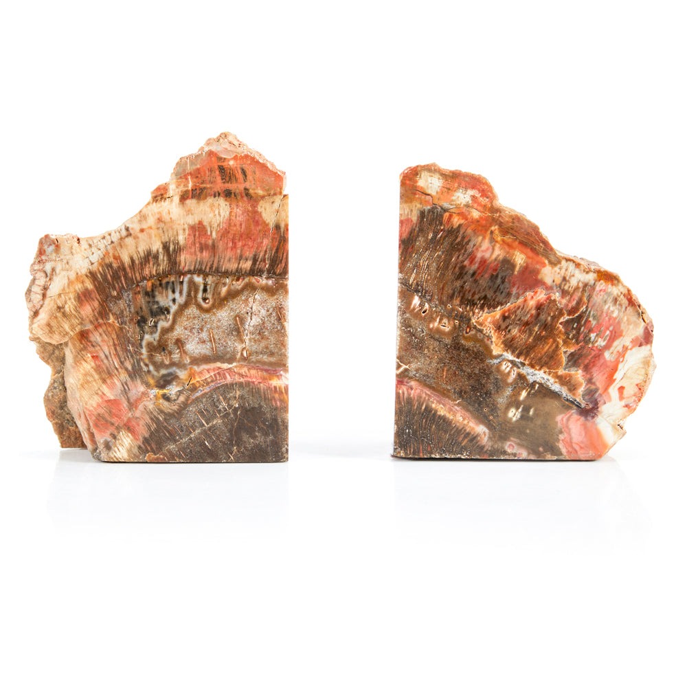 Orange Marbled Stone Book Ends